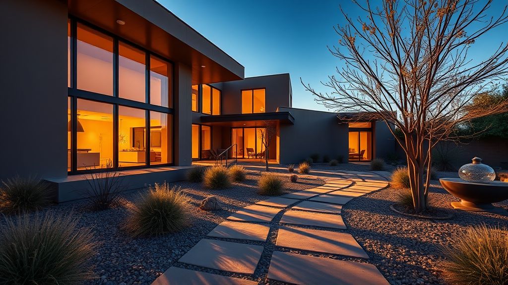 Residential house in Marana, Arizona with desert landscape.