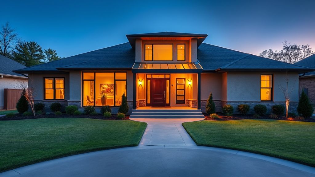 Residential house in Monroe, Arkansas with lush landscaping.