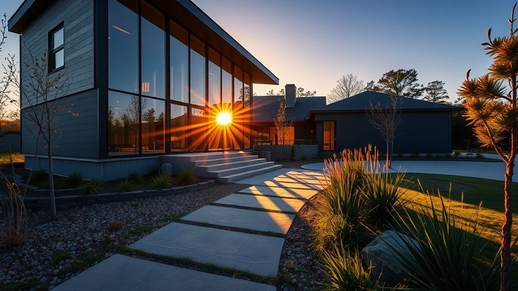 Charming residential house in Rye, Arkansas with landscaped yard.