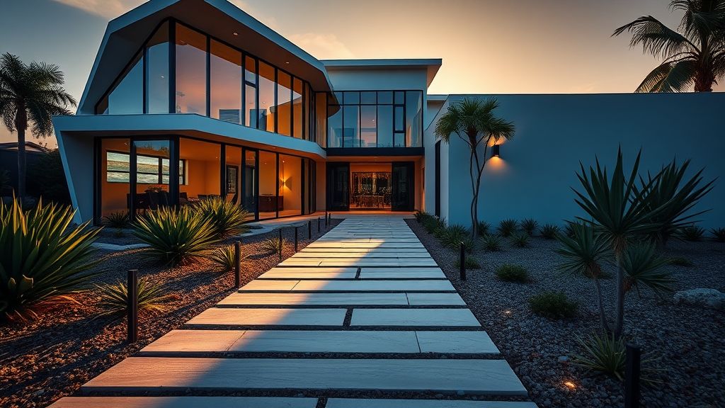 Residential house in Iona, Florida with lush landscaping.