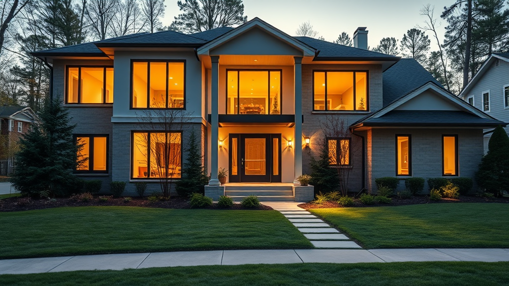 Charming residential house in Chamblee, Georgia with greenery.