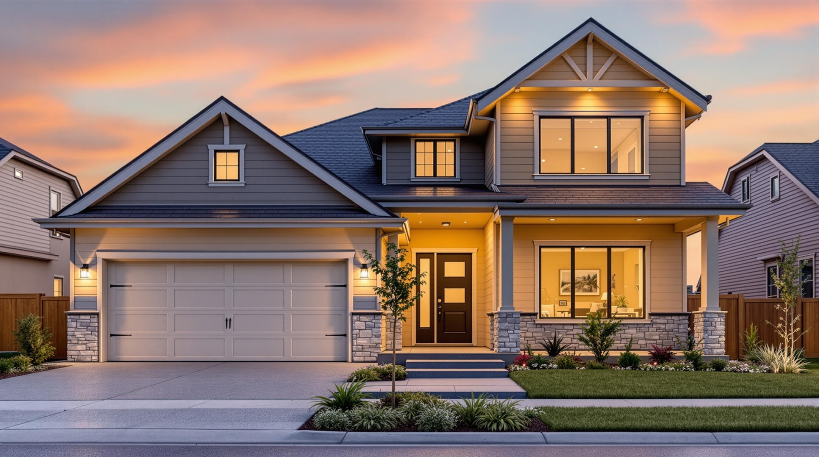 Luxurious modern home exterior architectural design Waukesha Wisconsin